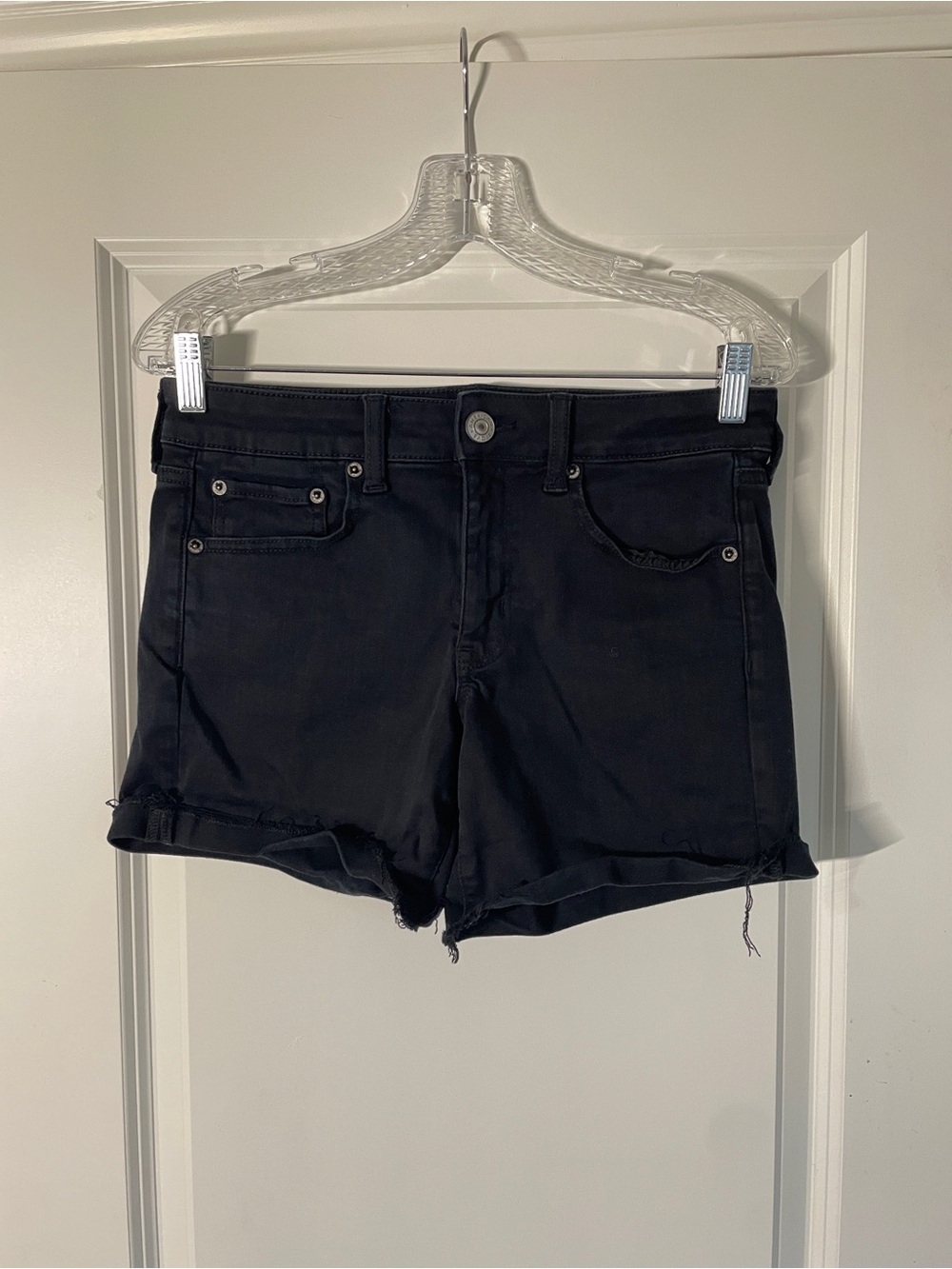American Eagle Outfitters Black Denim Cutoff Shorts